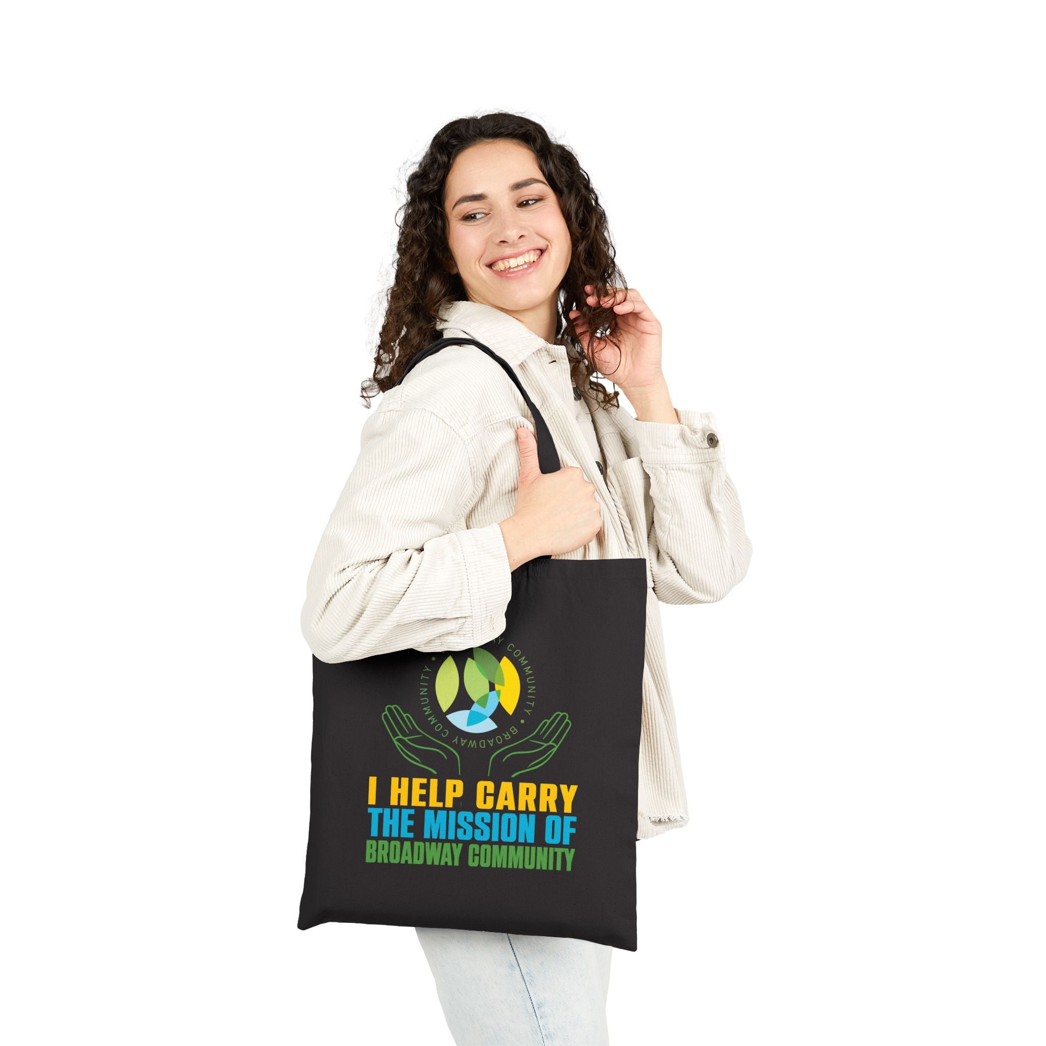 Carry The Mission Black Tote Bag - Broadway Community Collection